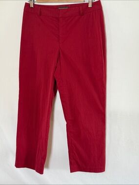 Banana Republic cranberry / red Straight-Leg cropped Chinos